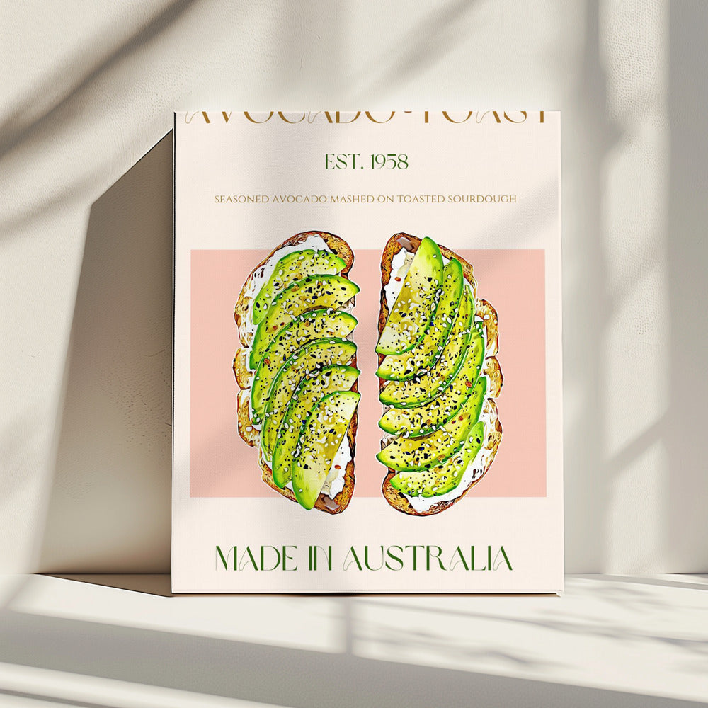 Toast mit Avocado | Leinwand