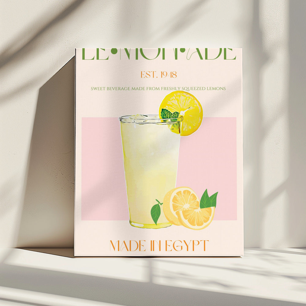 Erfrischendes Glas Limonade | Leinwand