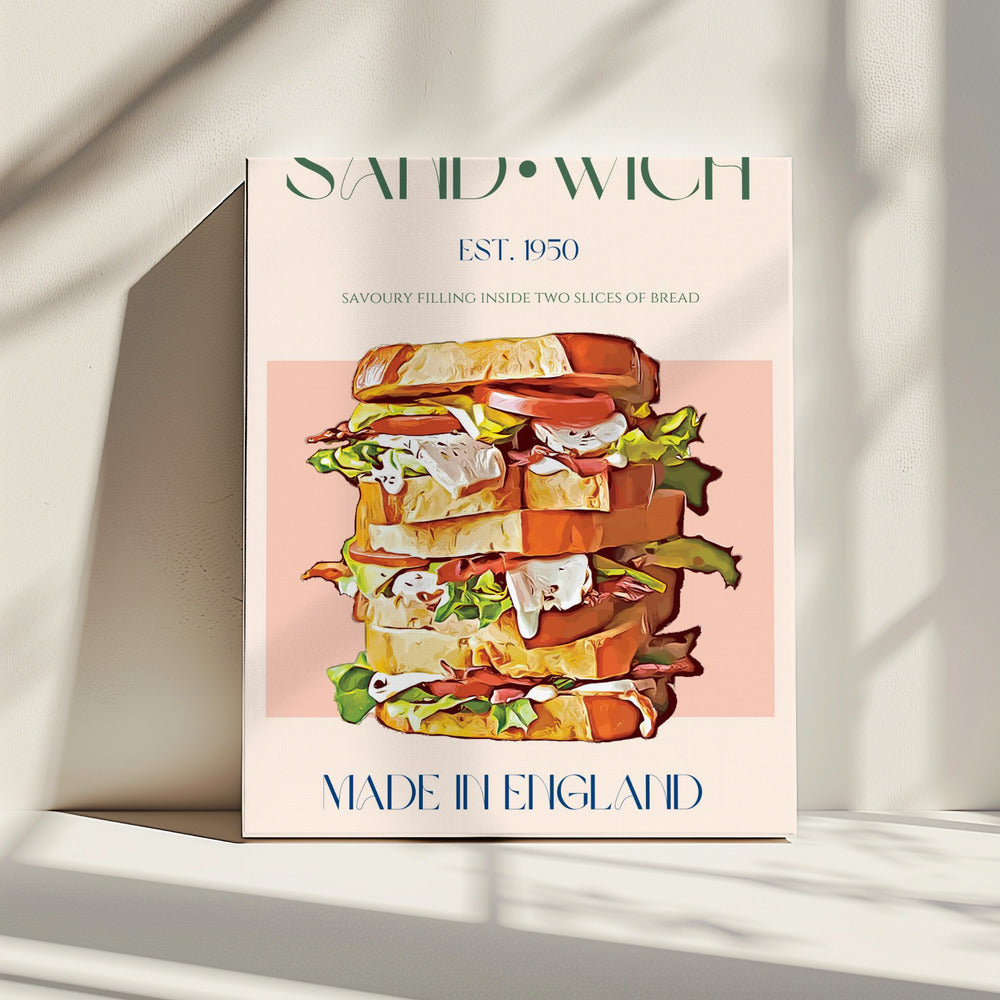 Klassisches Sandwich Made in England | Leinwand