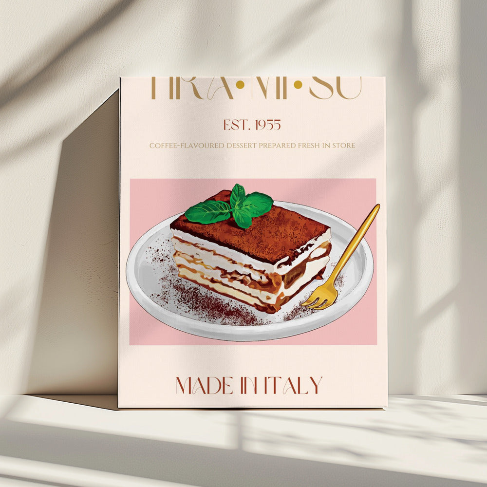 Klassischer italienischer Tiramisu-Druck | Leinwand