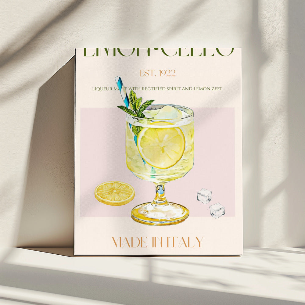 Illustration eines Limoncello-Getränks | Leinwand
