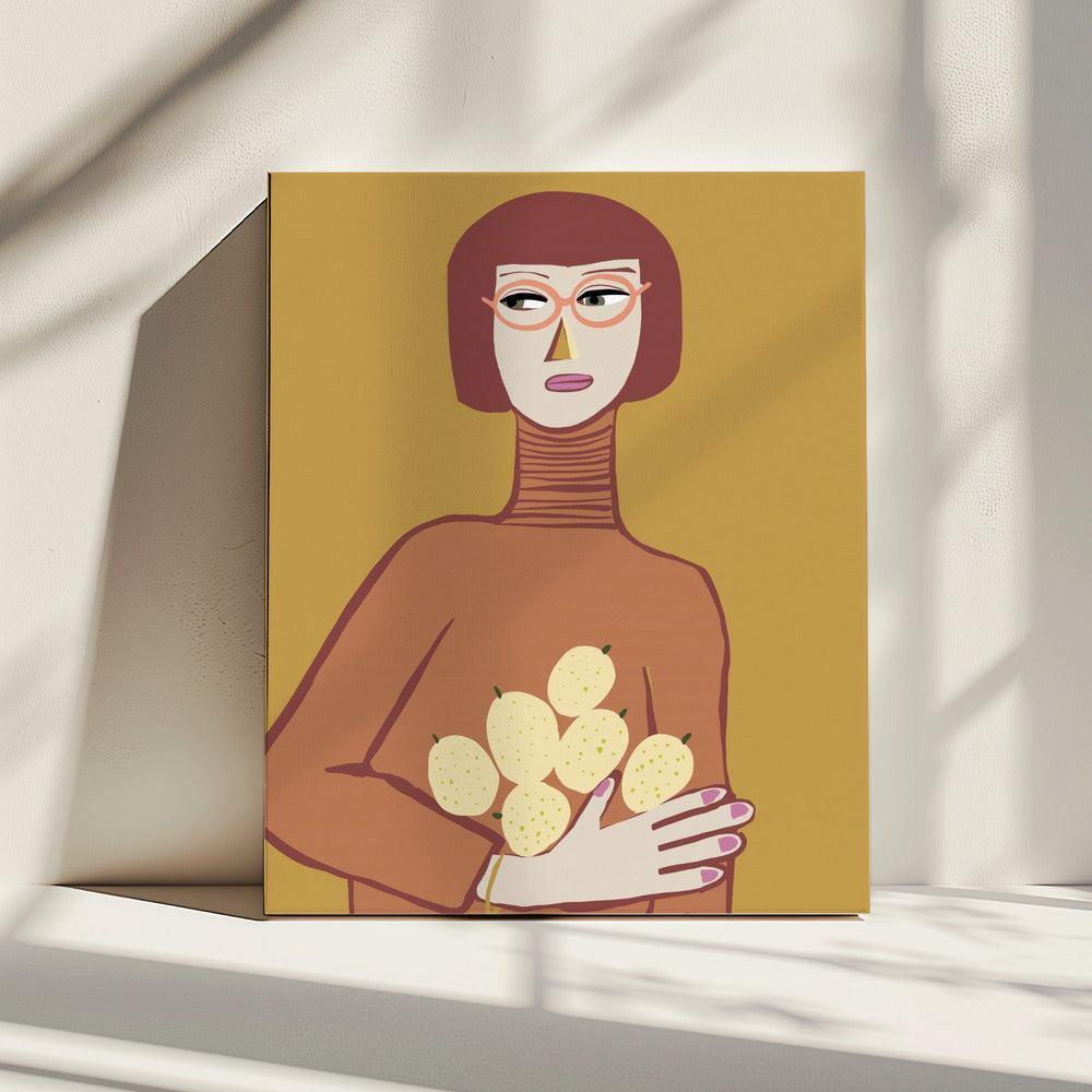 Lady with lemons | Canvas