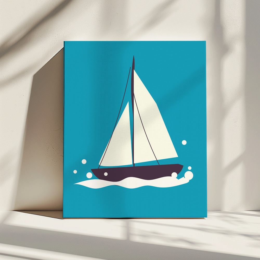 Segelboot auf dem Meer | Leinwand