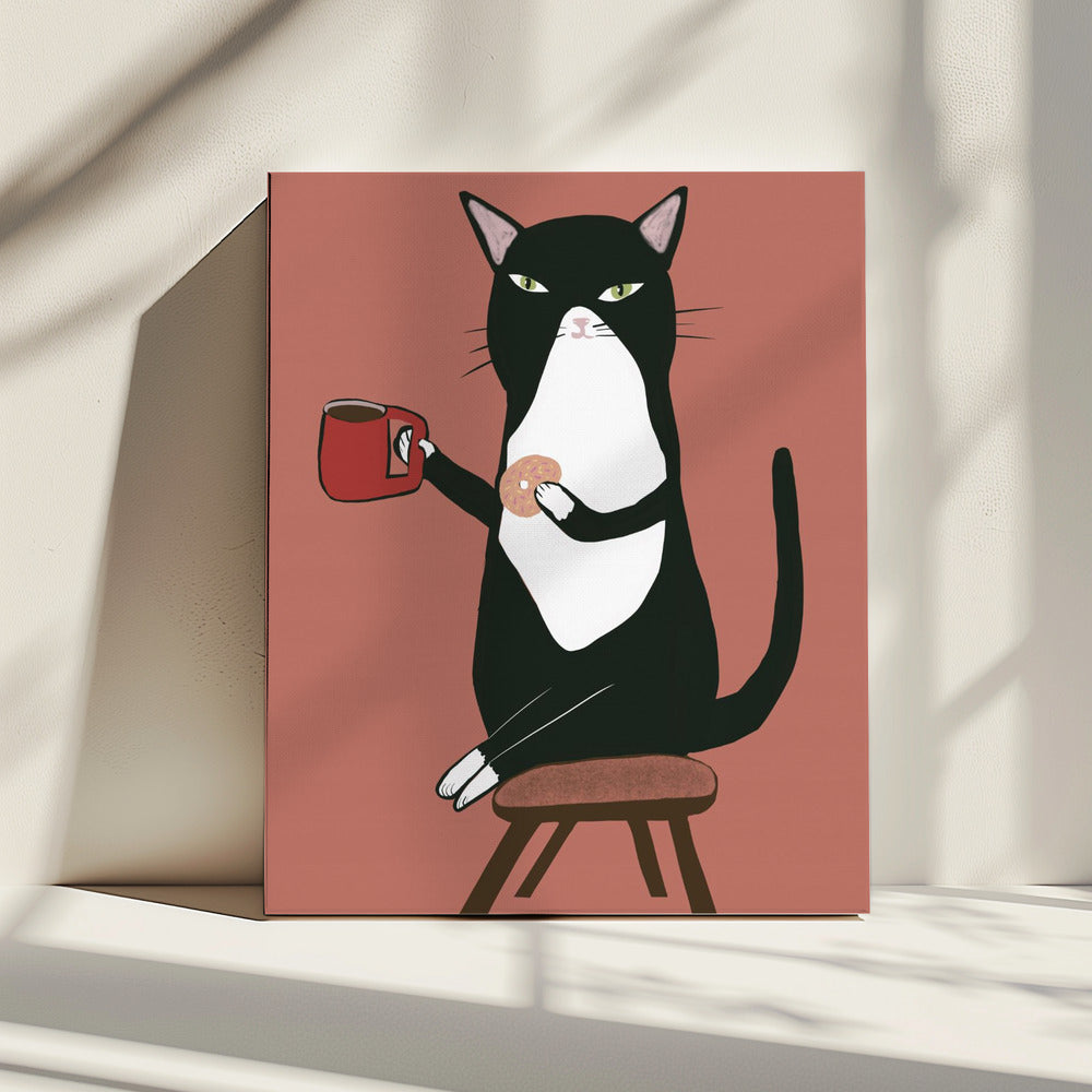 Kaffeekatze | Leinwand