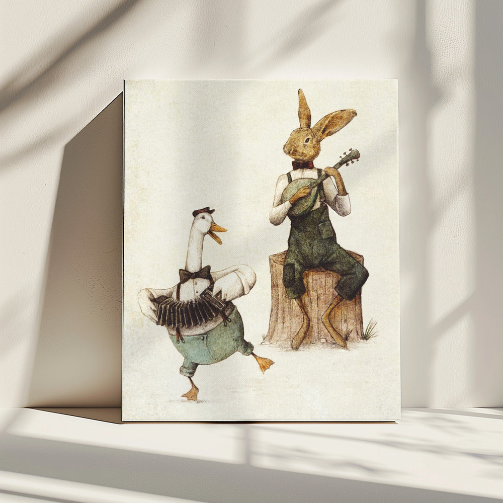 Gefiederte & pelzige Harmonie | Leinwand