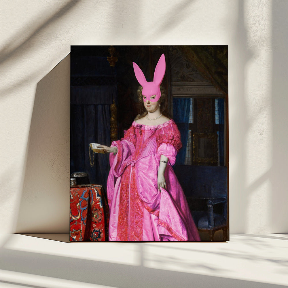 Rosa Maskerade Herzogin | Leinwand