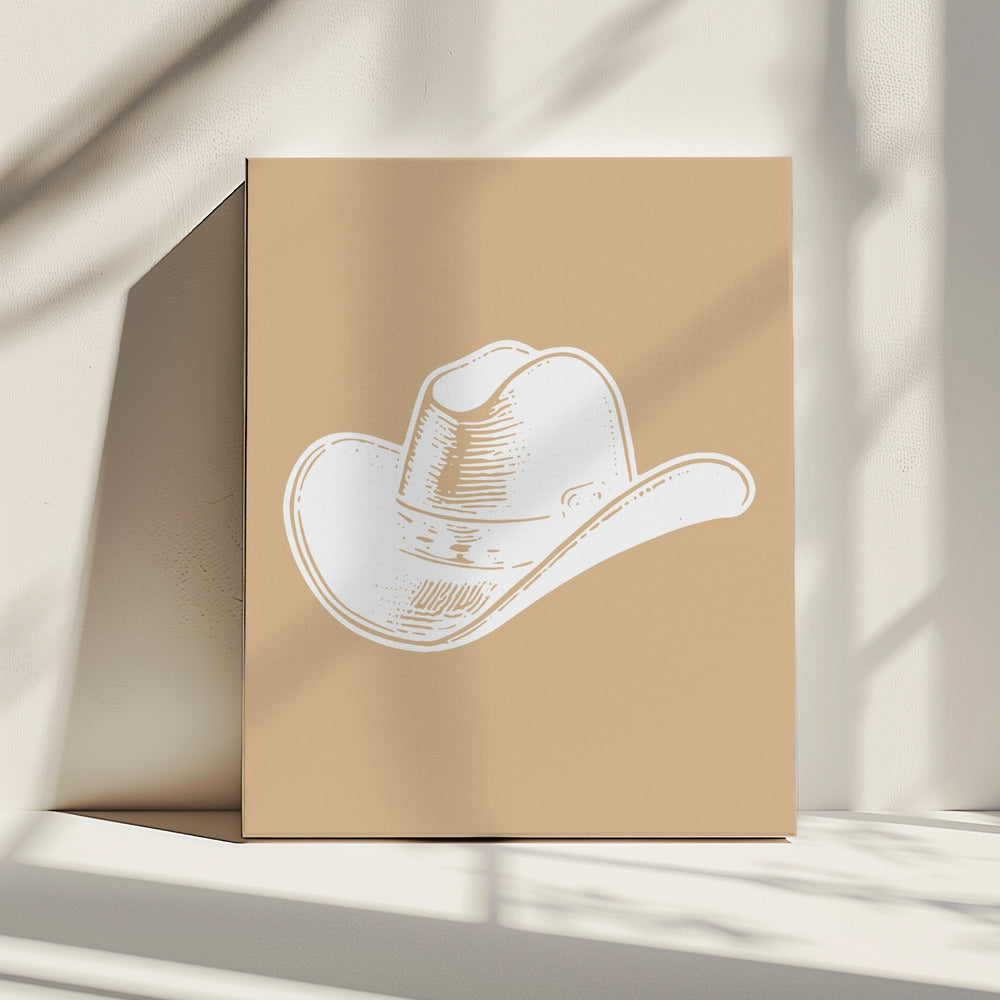 Neutraler Cowboyhut | Leinwand