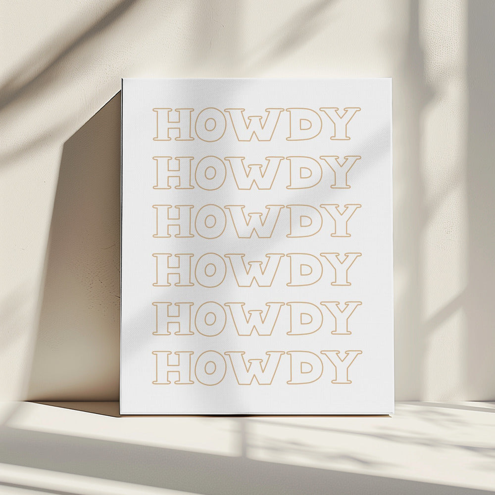 Neutral Howdy | Leinwand