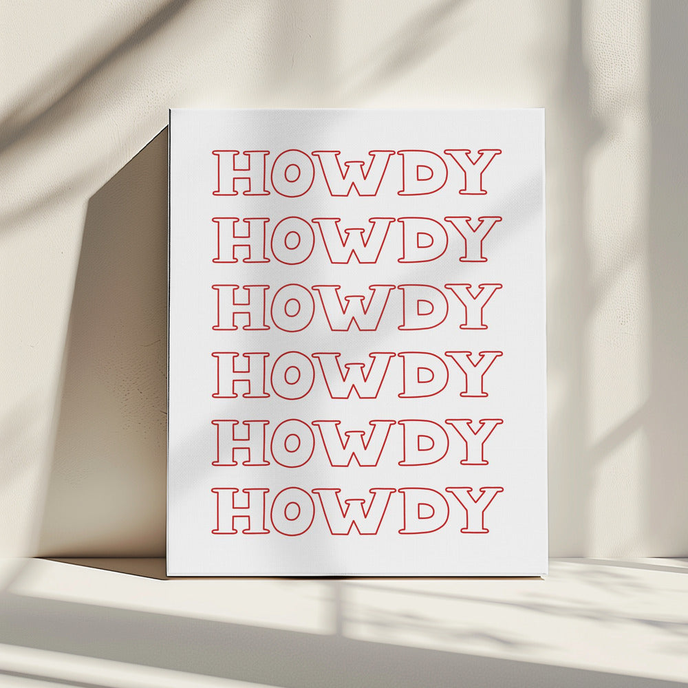 Rotes Howdy | Leinwand