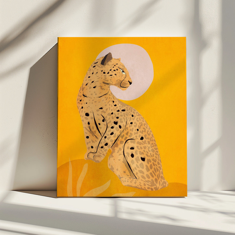 Goldener anmutiger Gepard | Leinwand