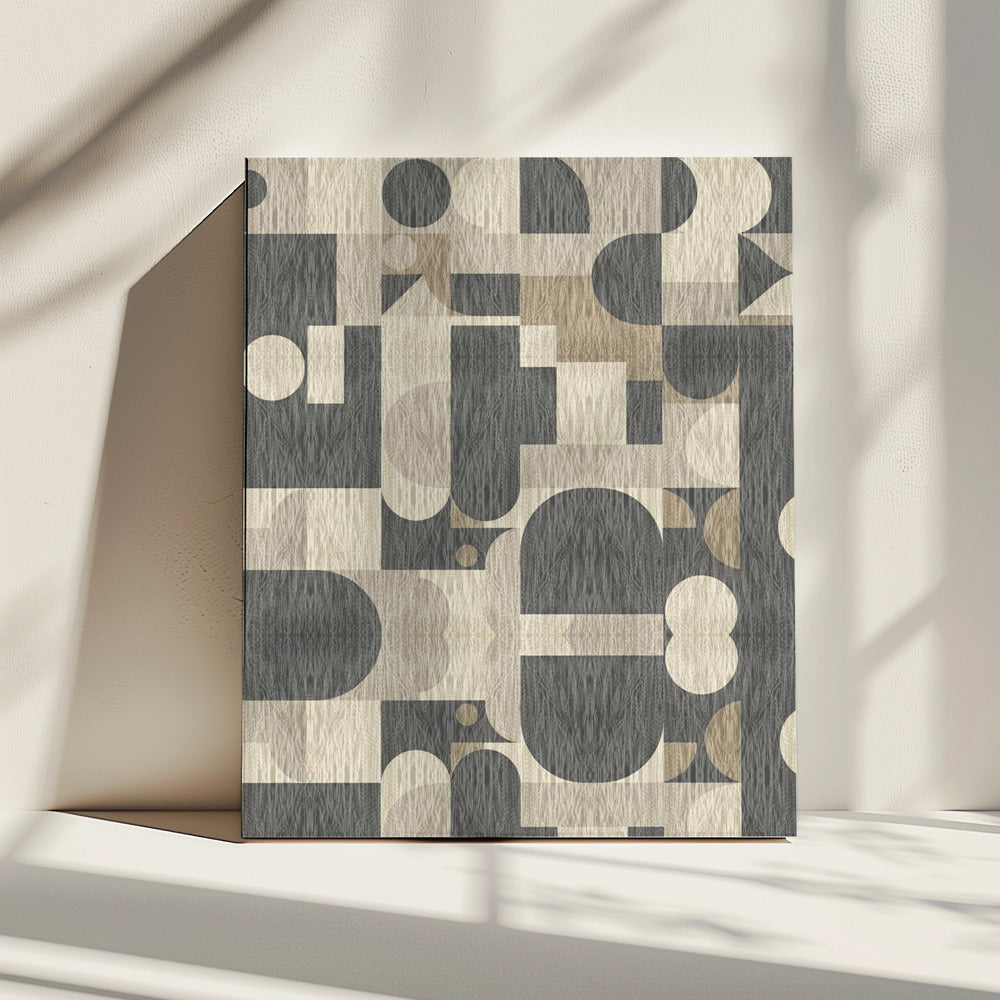 Geometrisches Muster mit verschiedenen Formen | Leinwand