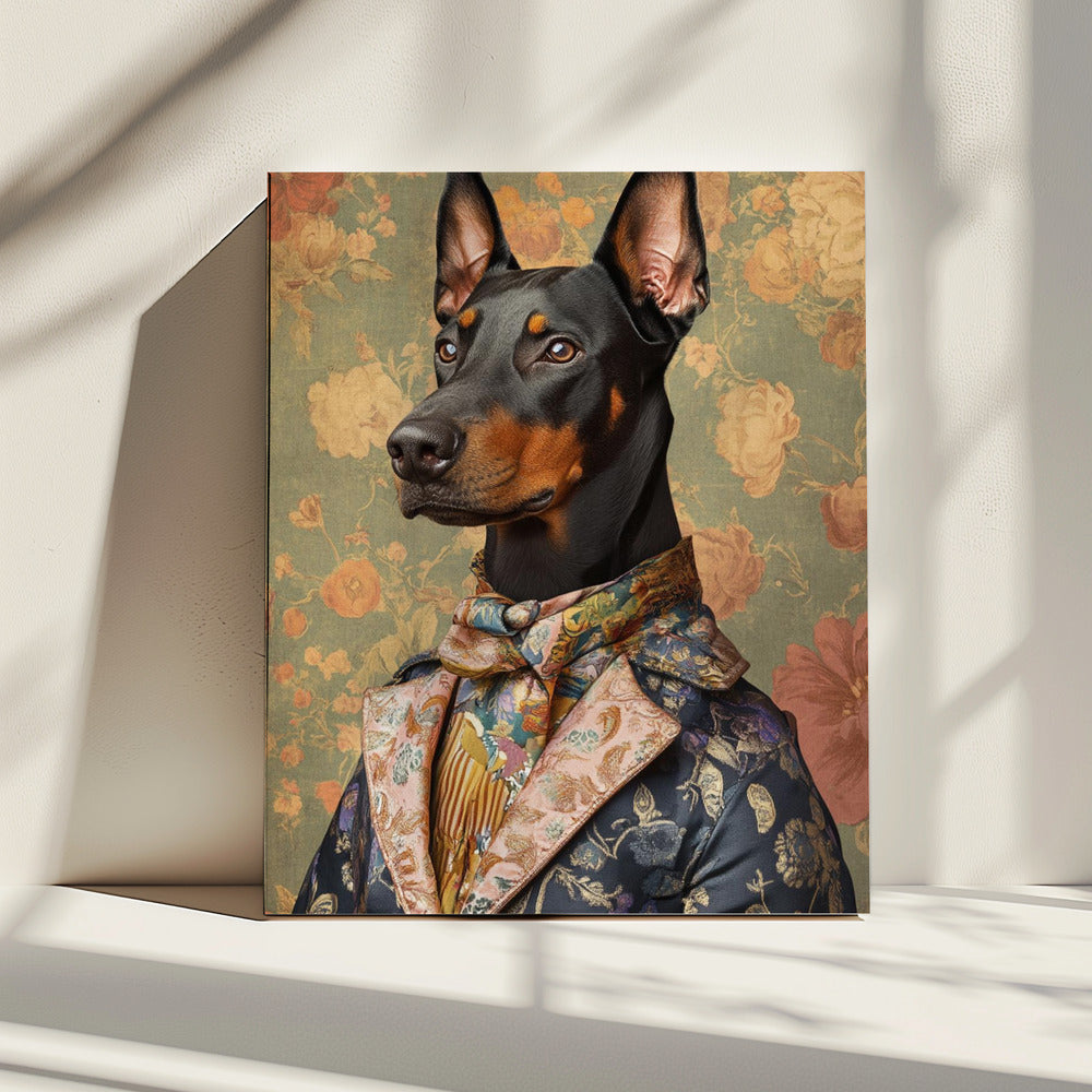 Der vornehme Dobermann | Leinwand