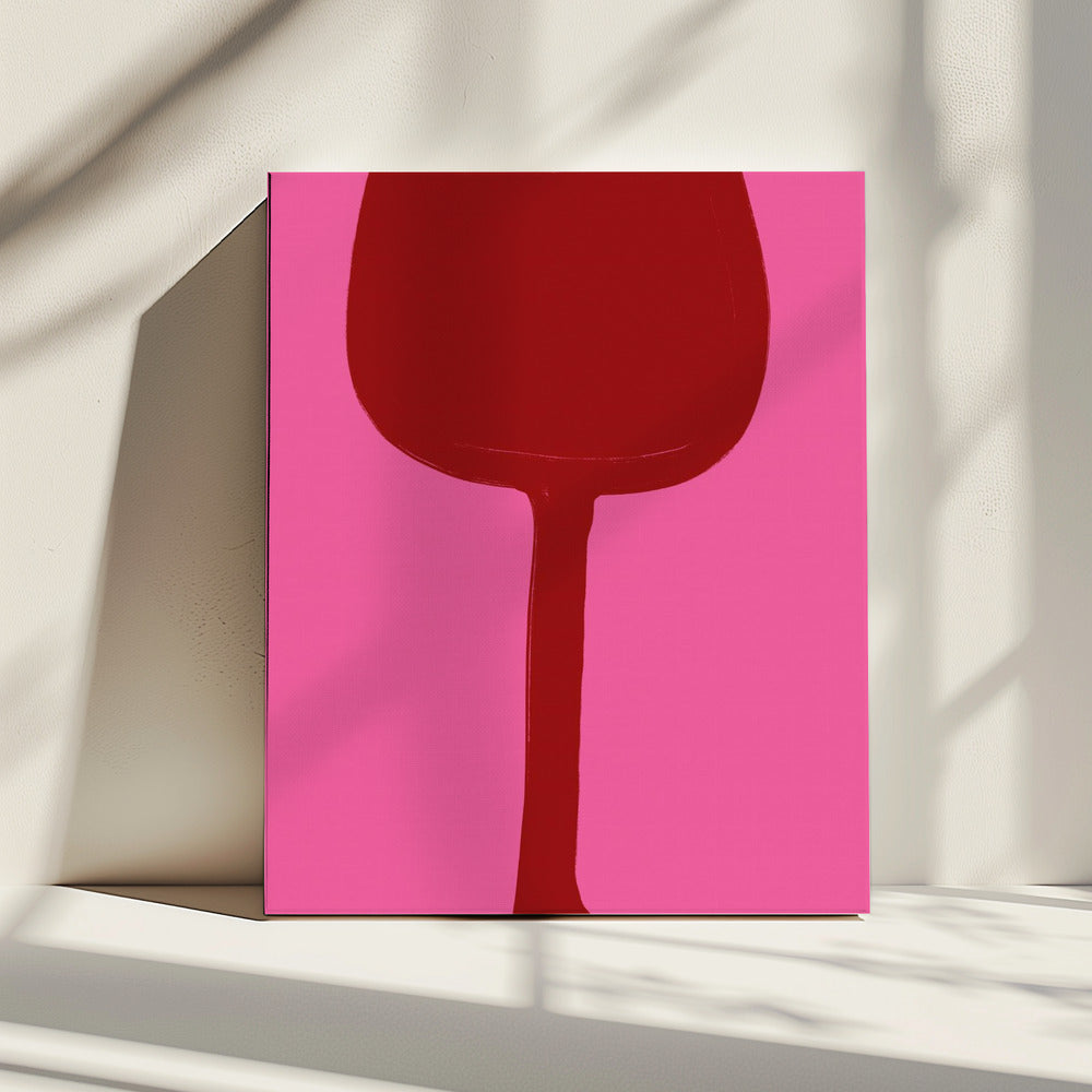 Wein und Pink Vibes | Leinwand