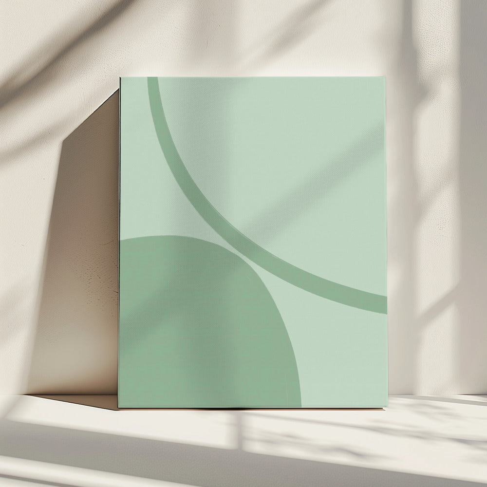 Ruhige grüne Kurven | Leinwand