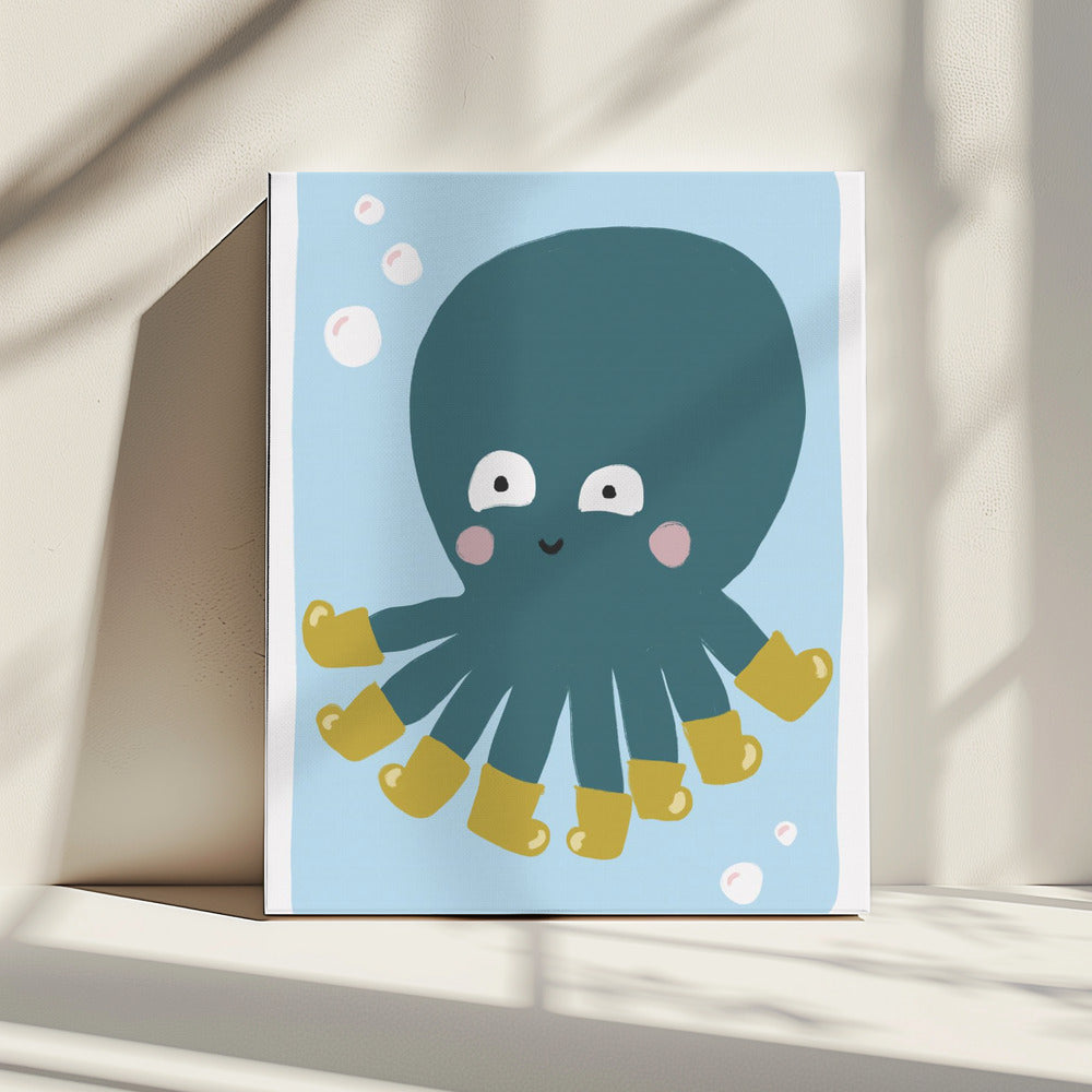 Spaß mit gestiefeltem Oktopus | Leinwand