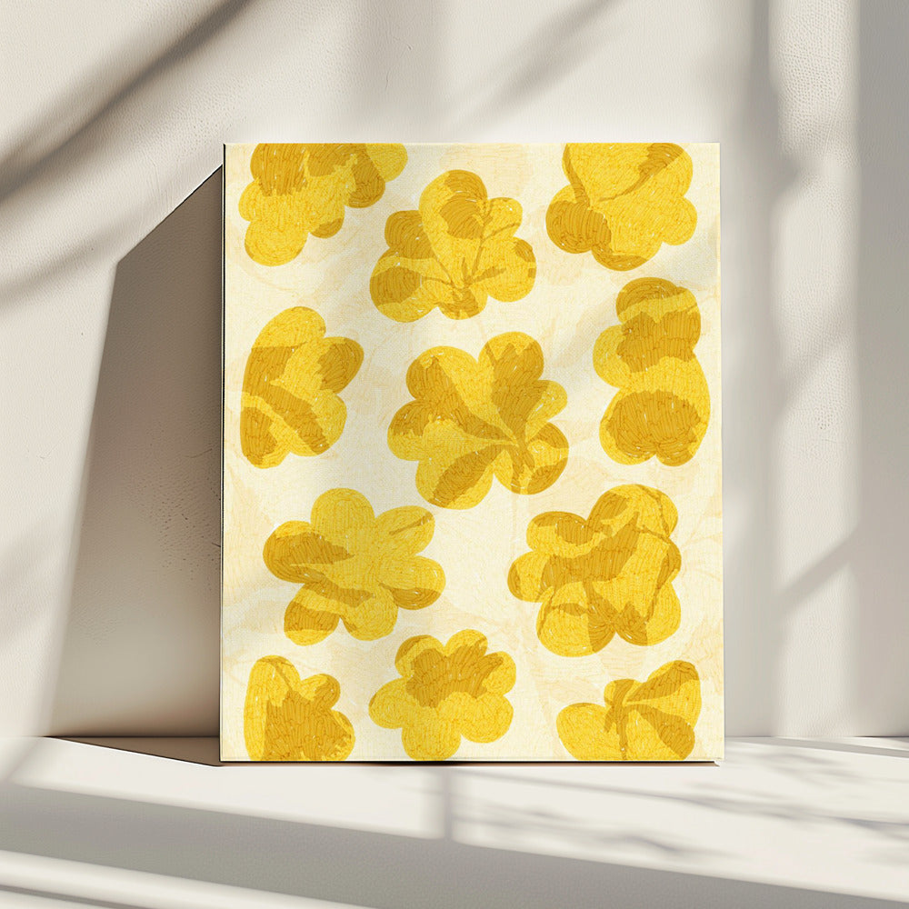 Goldene Blüten | Leinwand