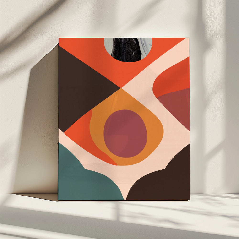 Geometrische Formen und gedeckte Farben | Leinwand
