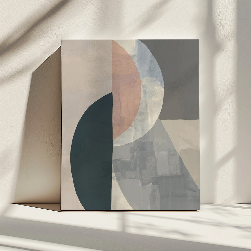 Geometrische Formen und gedeckte Farben | Leinwand