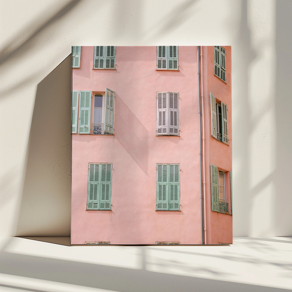 Rosa Gebäude | Leinwand