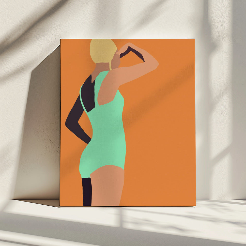 Vintage Schwimmer Poster | Leinwand