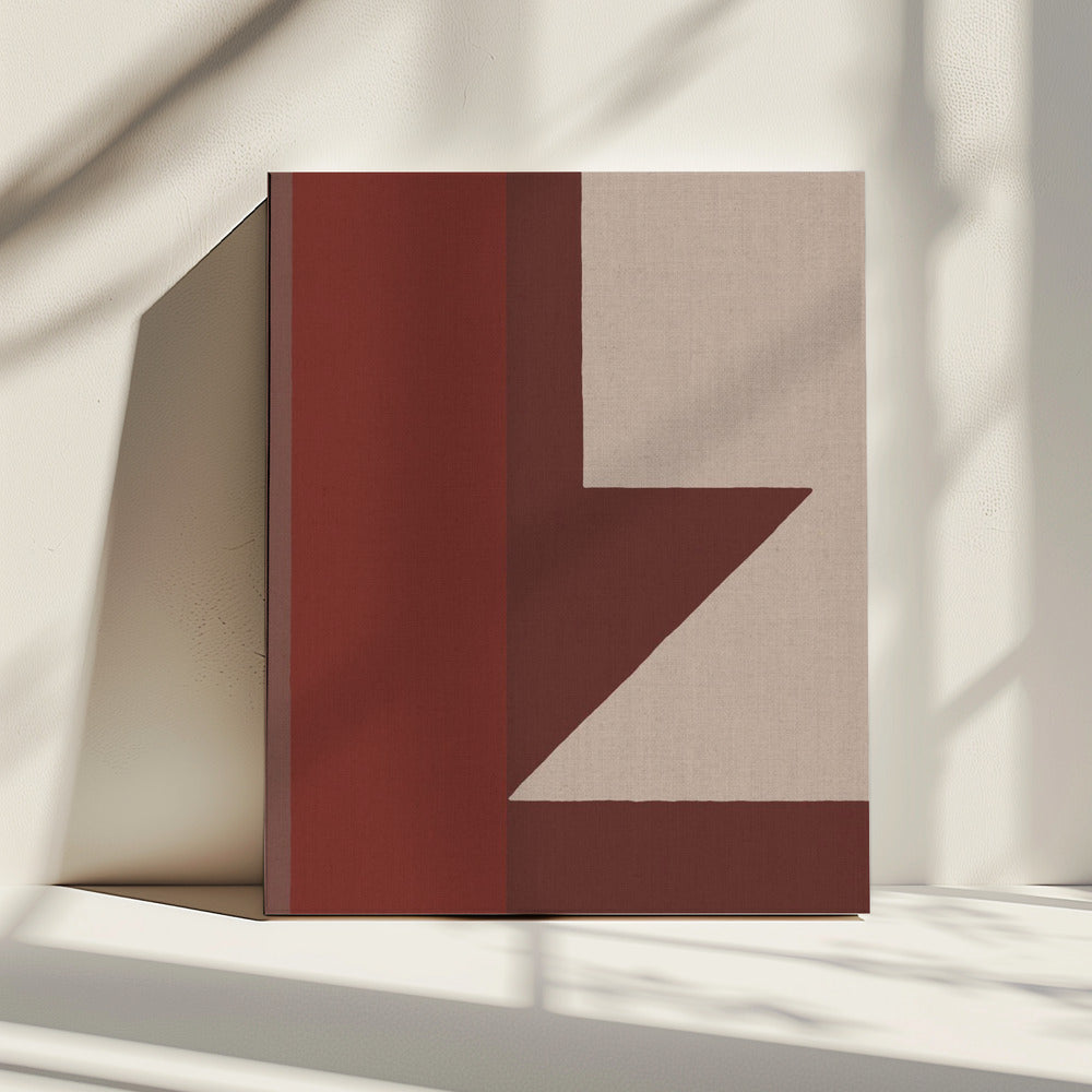 Rote geometrische Komposition | Leinwand