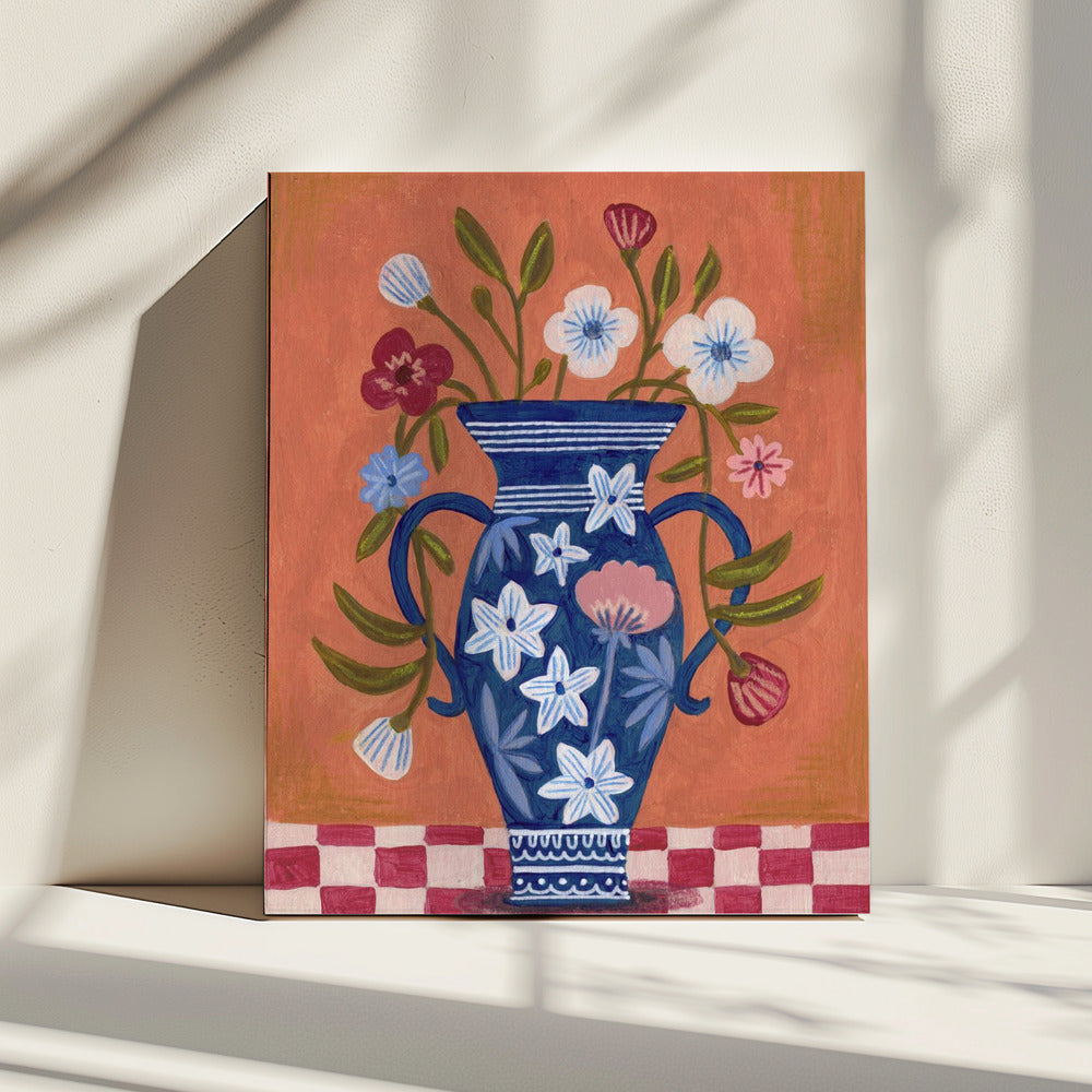 Vase Wildblumenstrauß | Leinwand