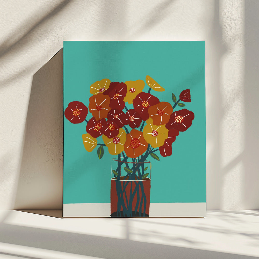 Blumen in der Vase | Leinwand