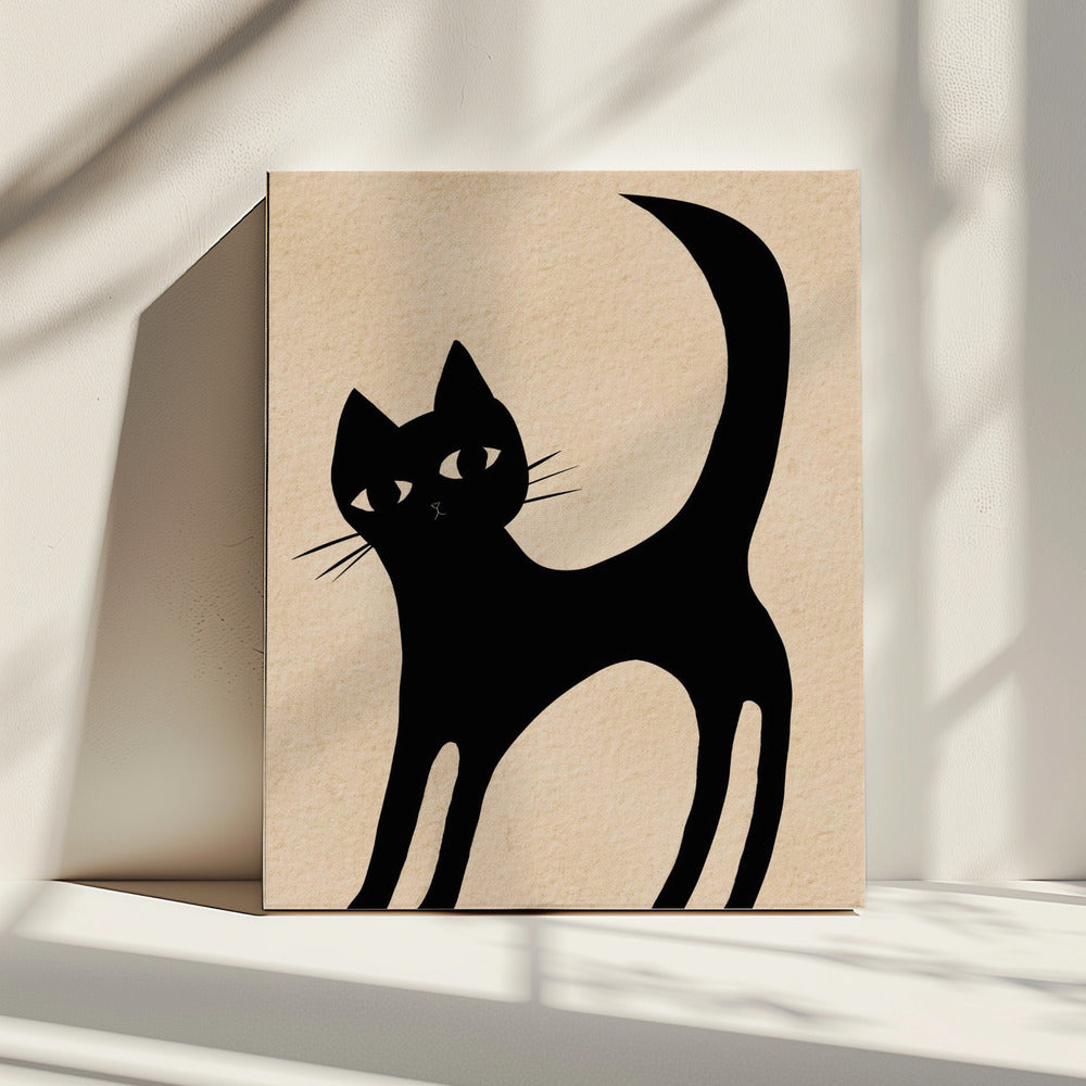 Schwarze Katze | Leinwand