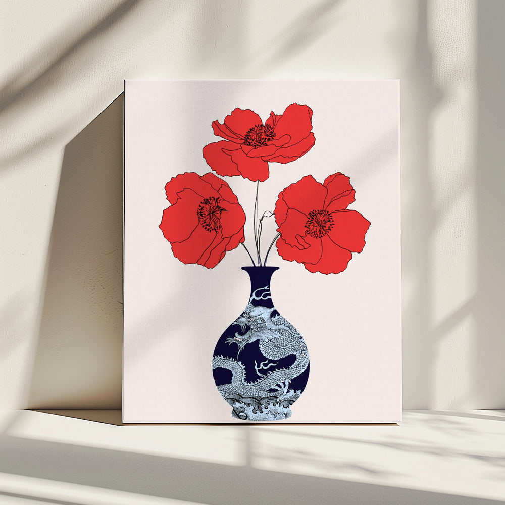 Drei Mohnblumen | Leinwand
