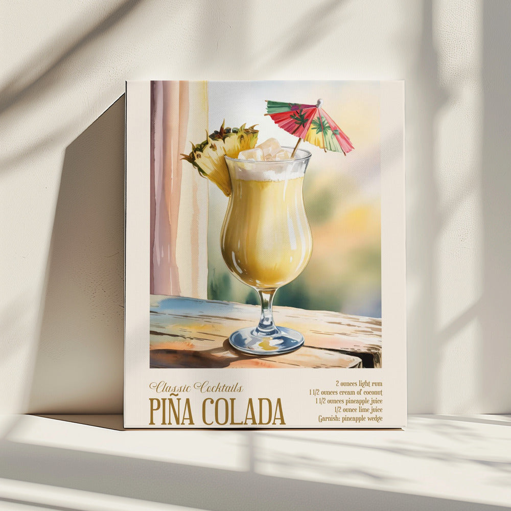 Klassische Cocktails - Pina Colada | Leinwand