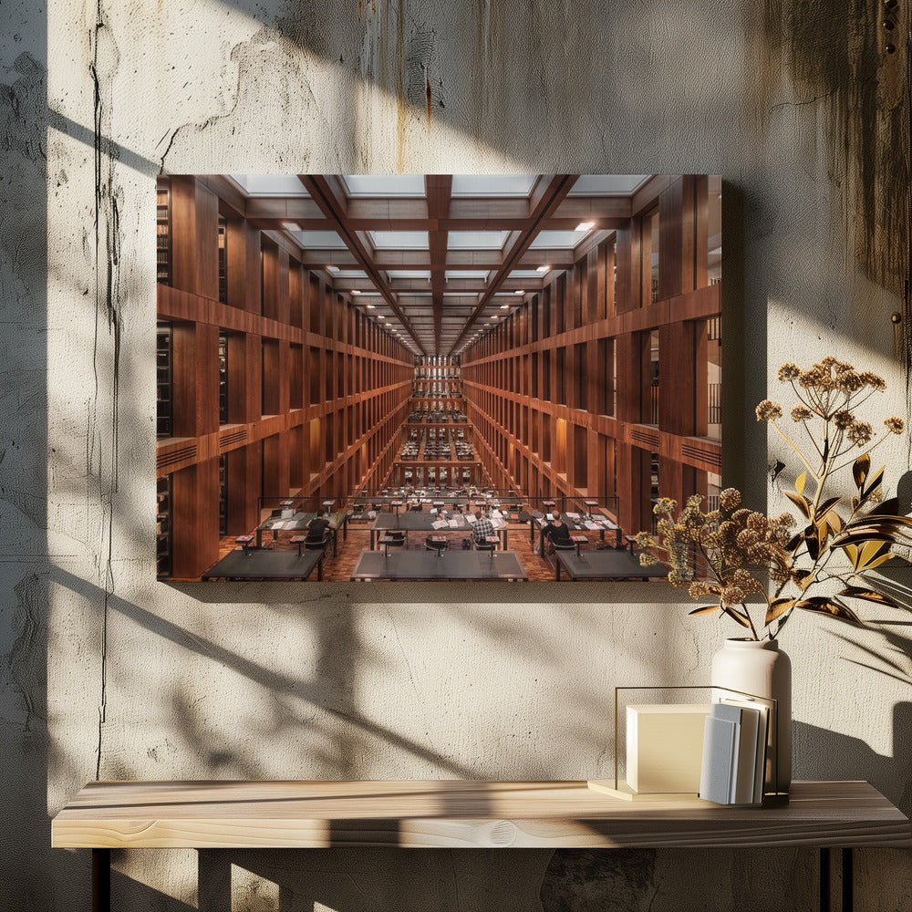 Bibliothek in Berlin. | Leinwand