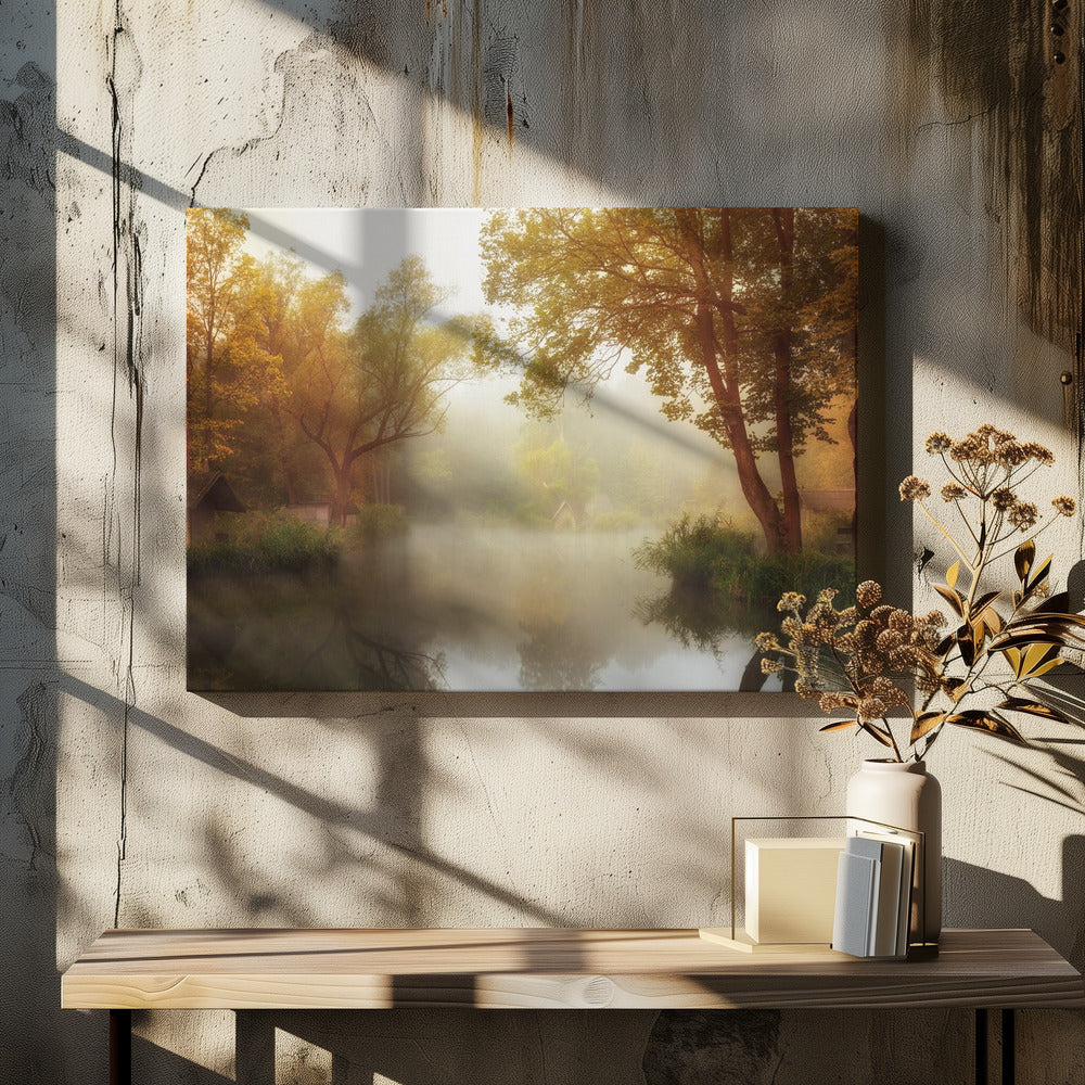 Nebliger Herbst | Leinwand