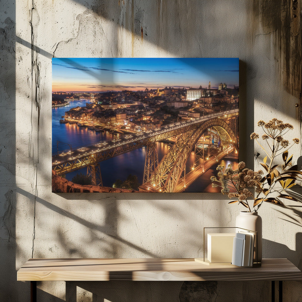 Portugal - Porto Blue Hour | Leinwand