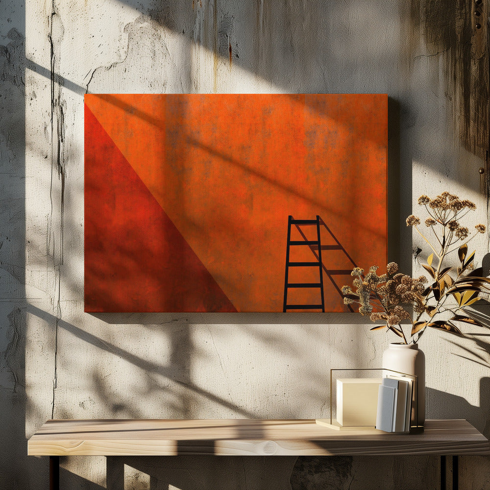 Eine Leiter und ihr Schatten | Leinwand