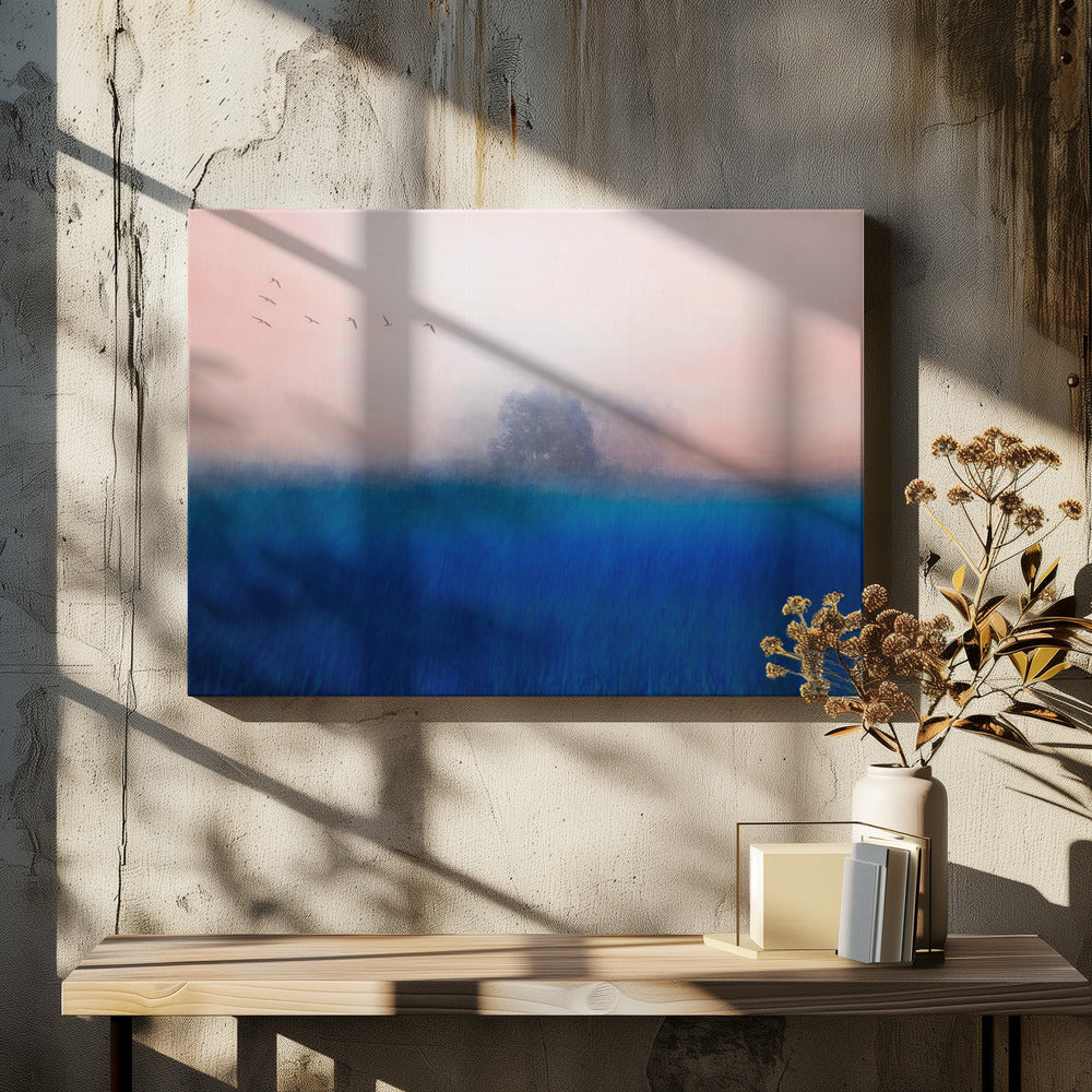 Der Baum auf dem Blau | Leinwand