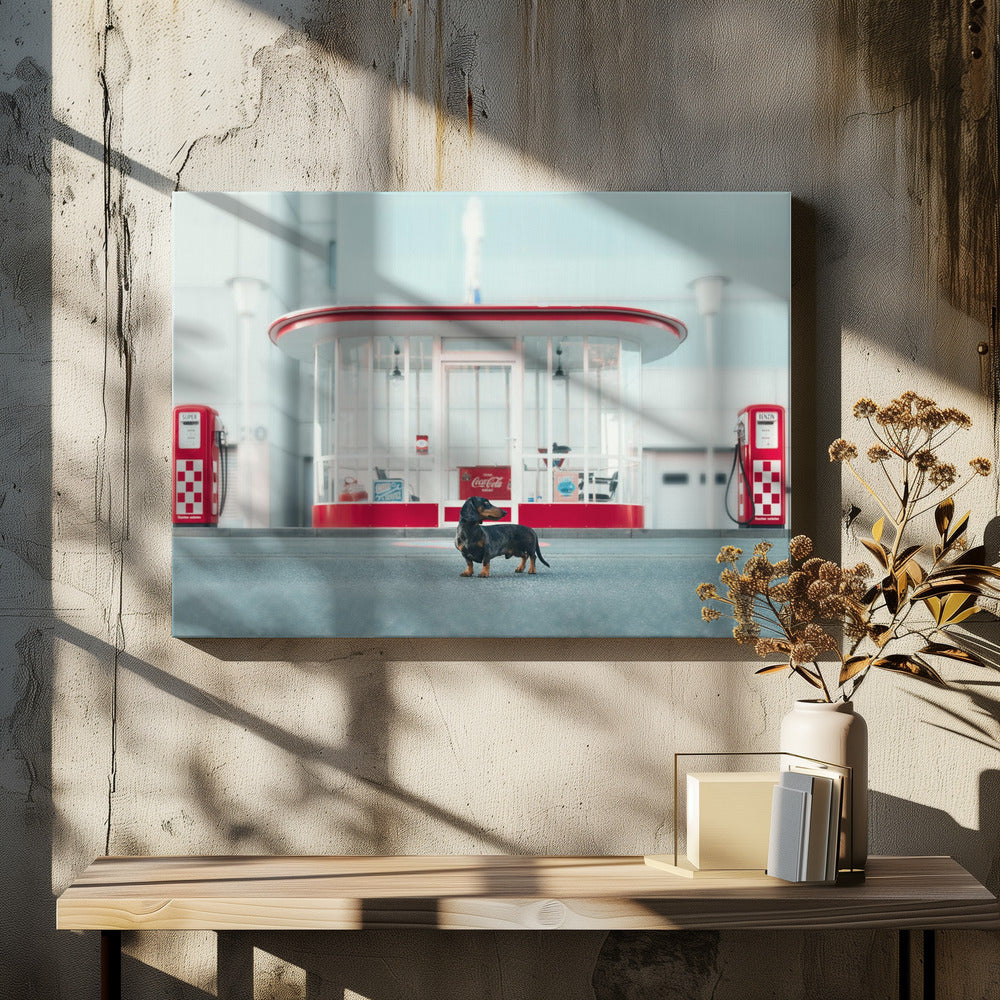 Der Tankwart | Leinwand