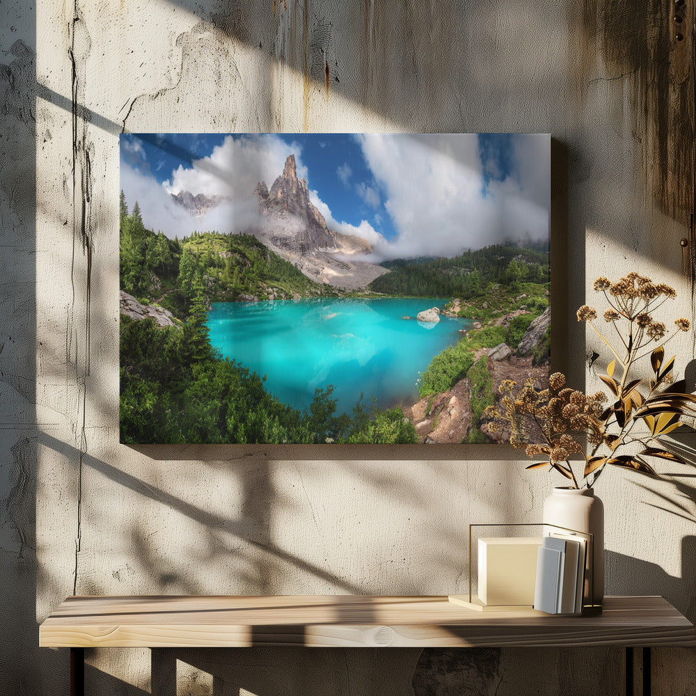 Venetien - Lago di Sorapis Panorama | Leinwand