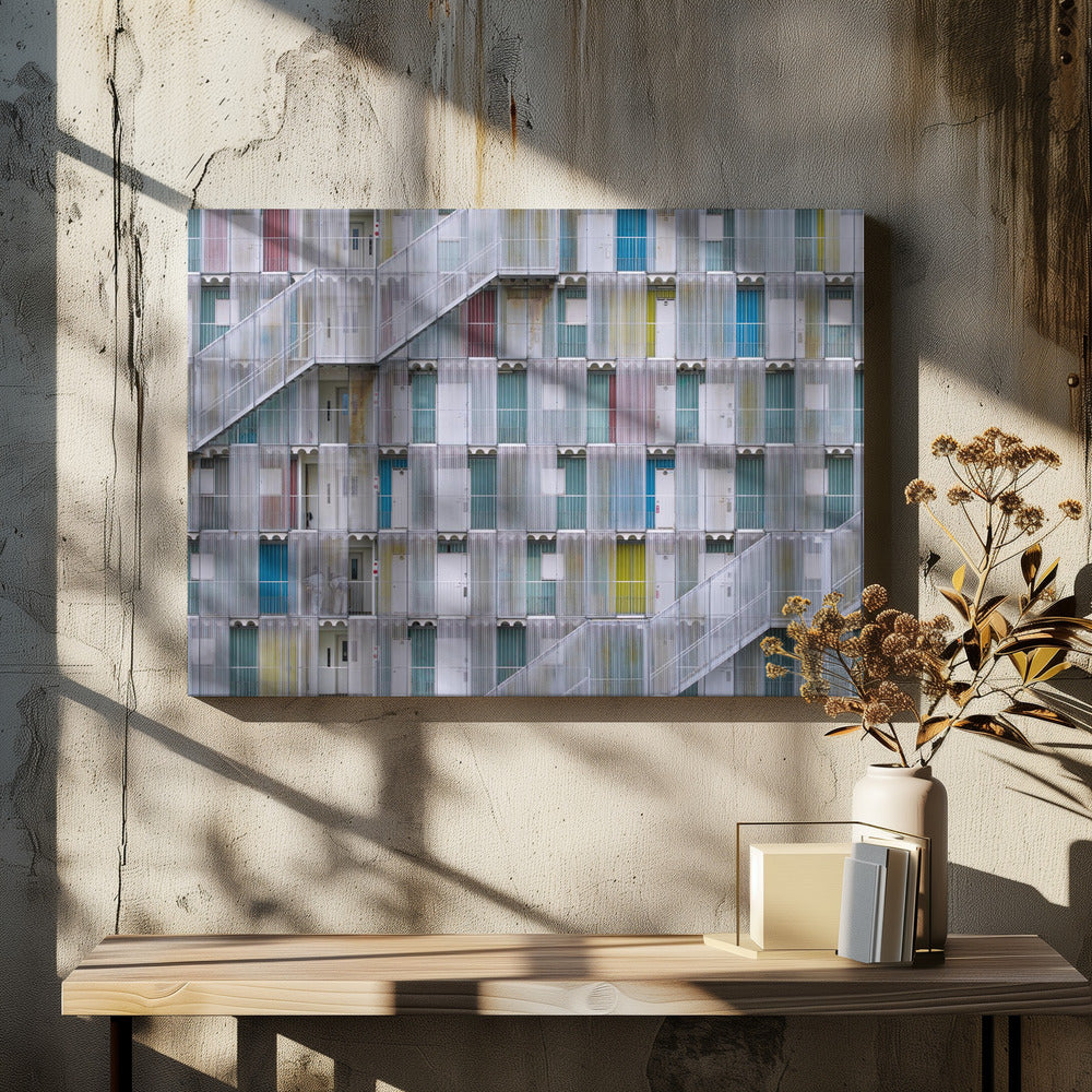 Pastellfarbene Türen | Leinwand
