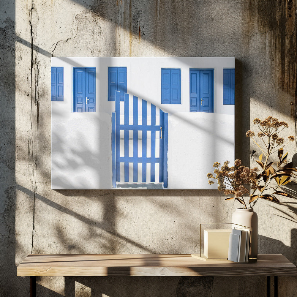 Tünche und blaue Farbe | Leinwand