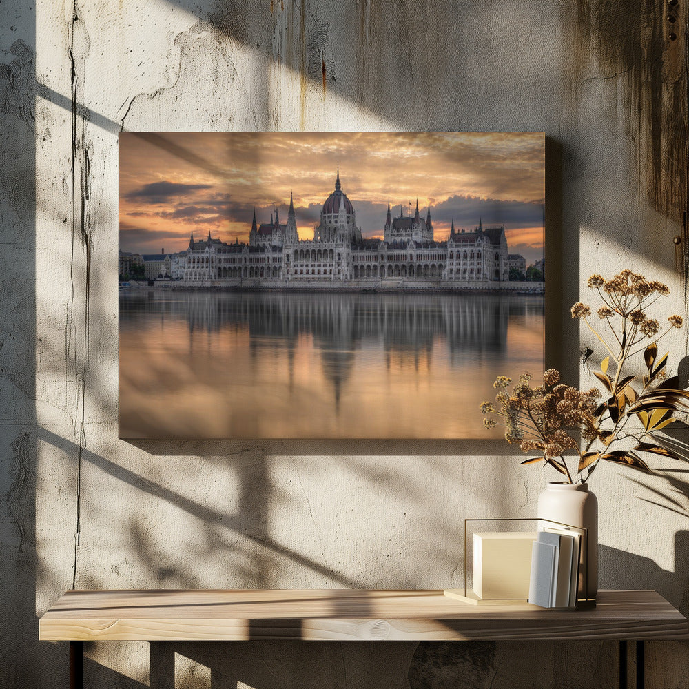 Sonnenaufgang in Budapest | Leinwand