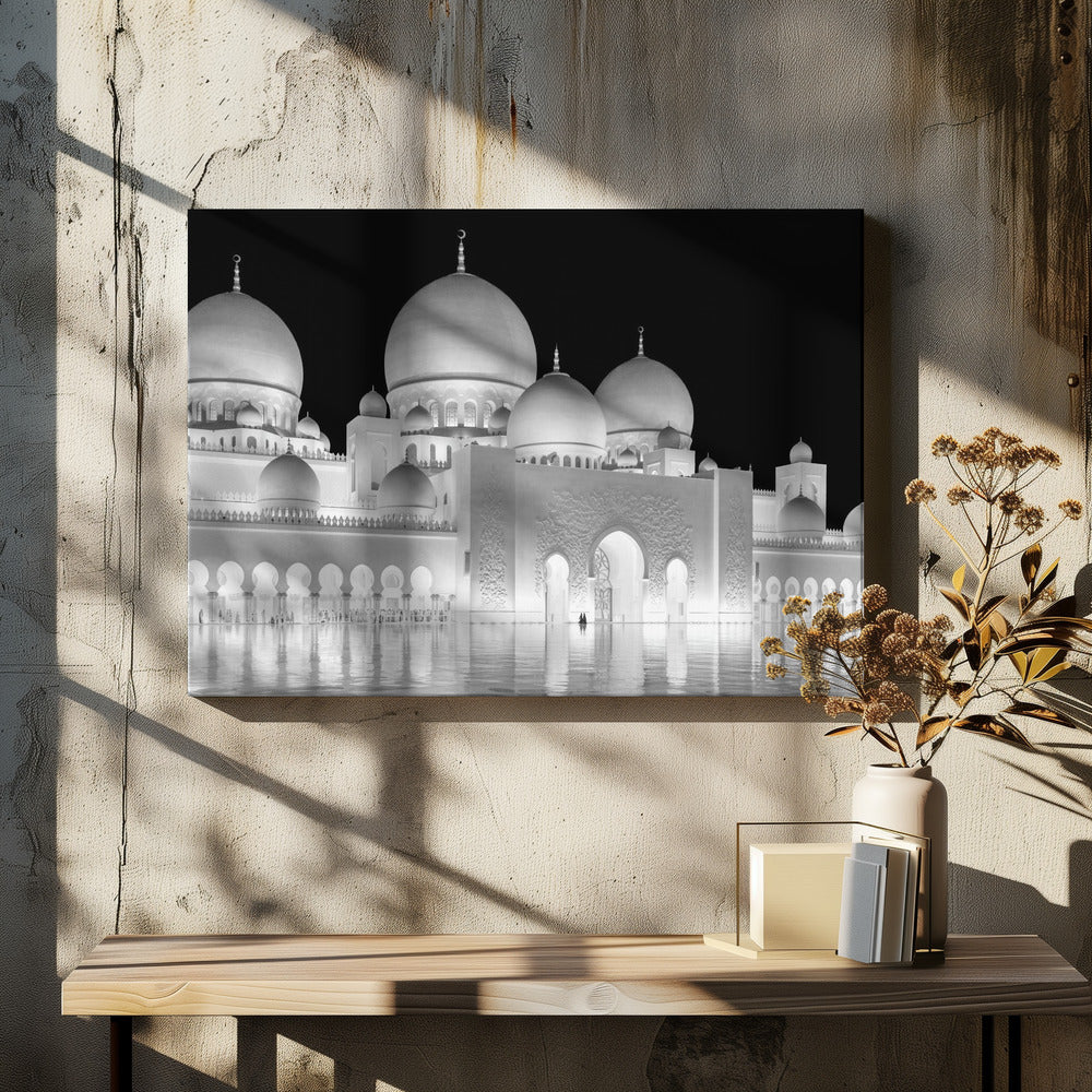 Licht der Großen Moschee von Abu Dhabi | Leinwand