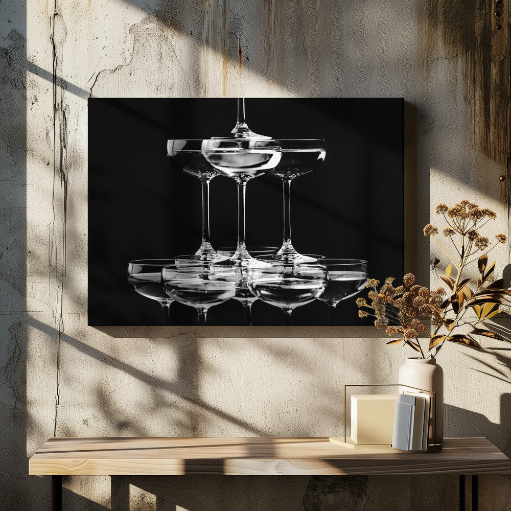 Champagnerturm_10 | Leinwand