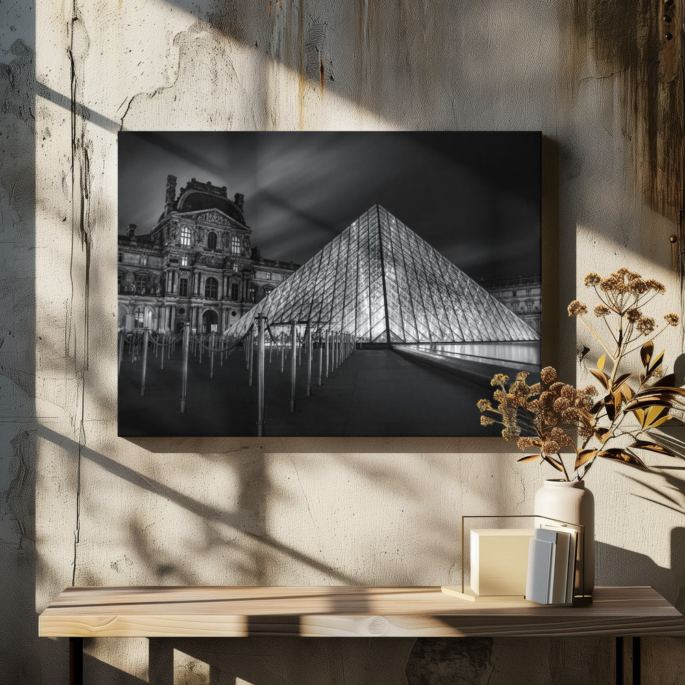 Louvre bei Nacht | Leinwand