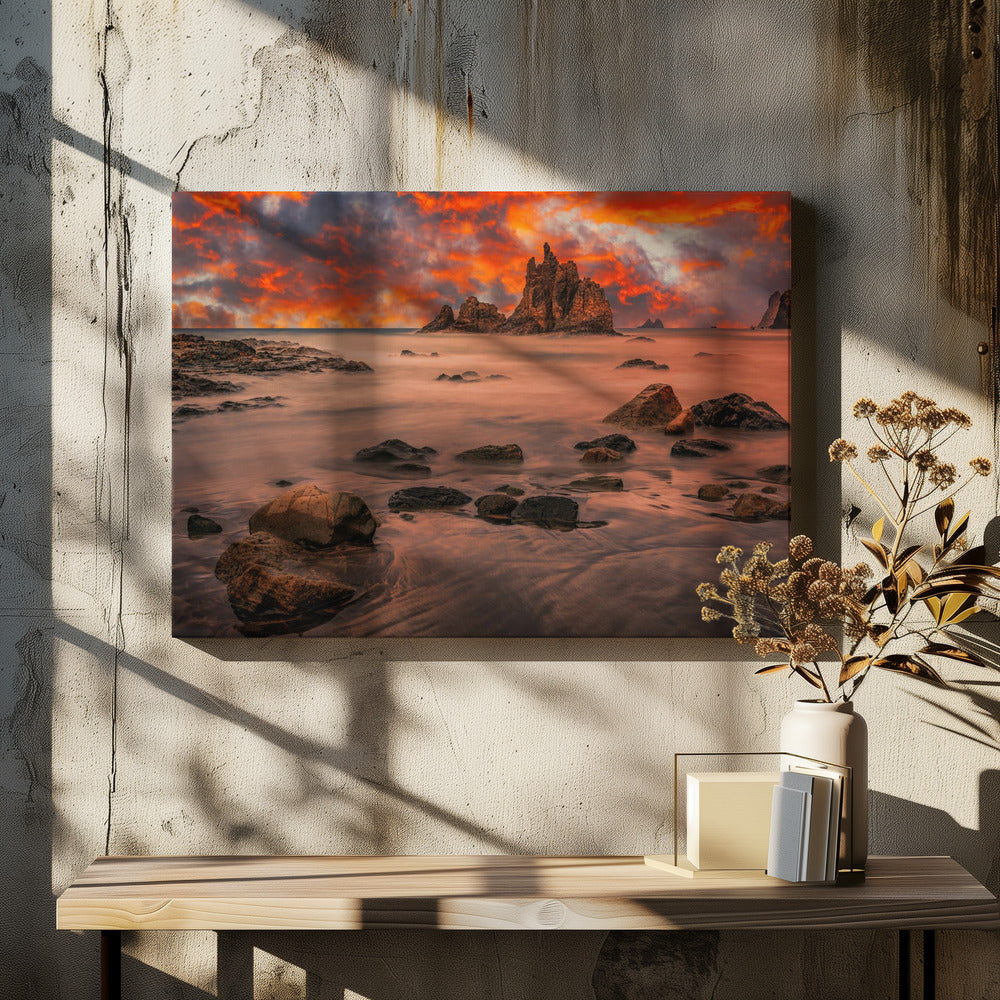 Kanarischer Sonnenuntergang | Leinwand