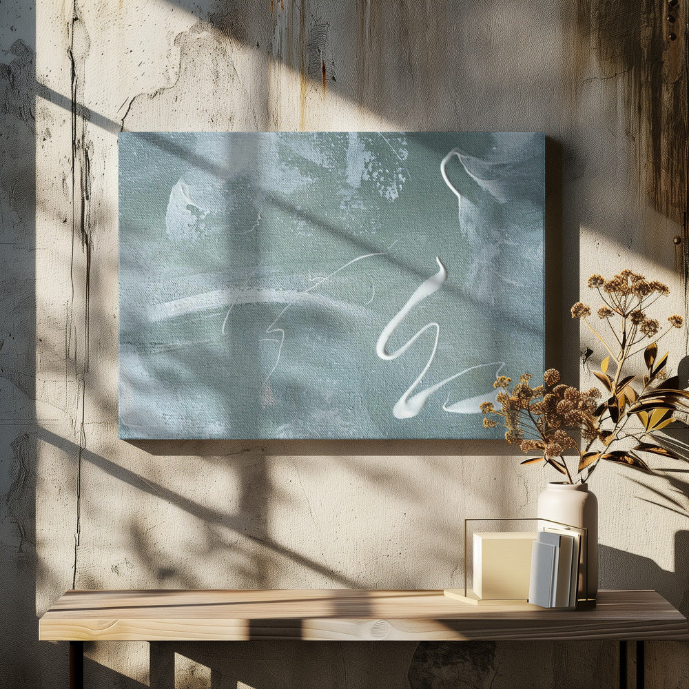 Green and White Acrylic | Canvas