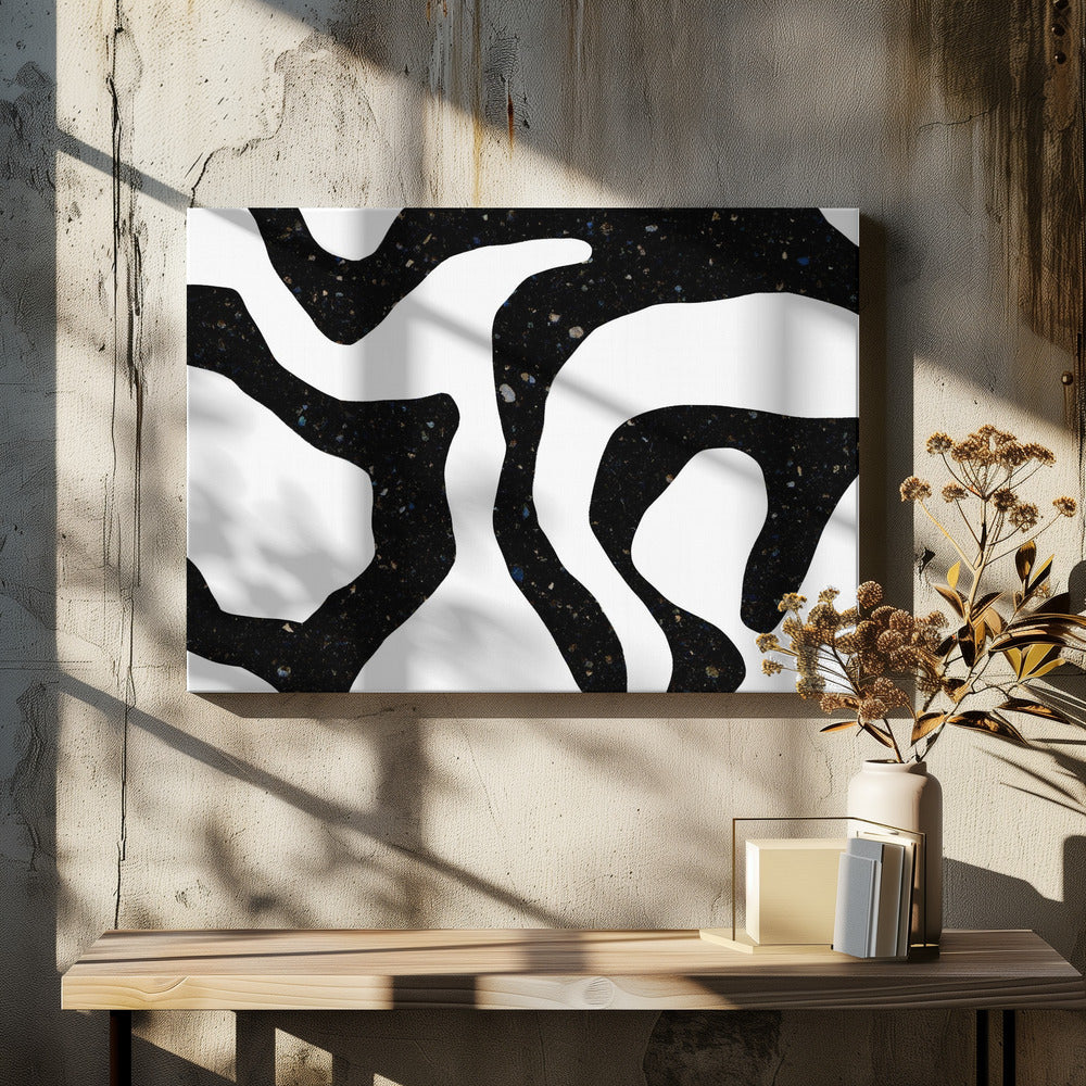 Schwarze Edelsteine | Leinwand