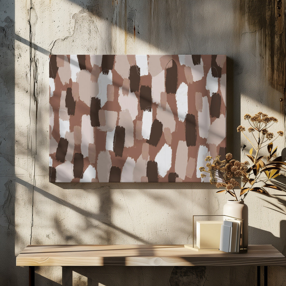Erdige Pinselstriche | Leinwand