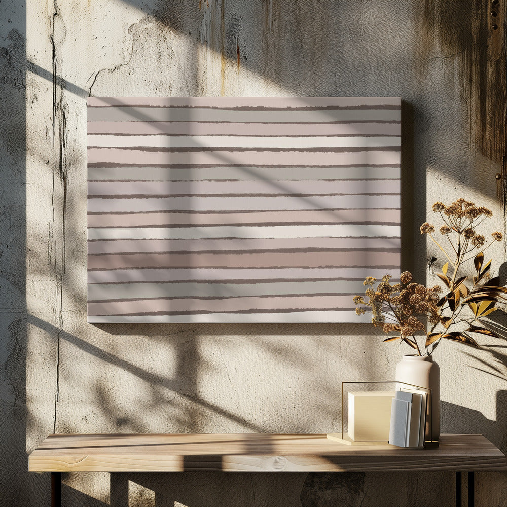Erdige Streifen | Leinwand