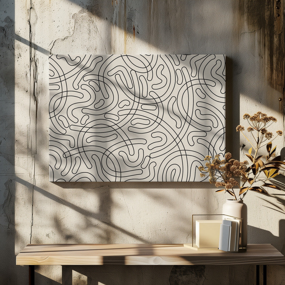 Loopy Labyrinth Lines | Canvas