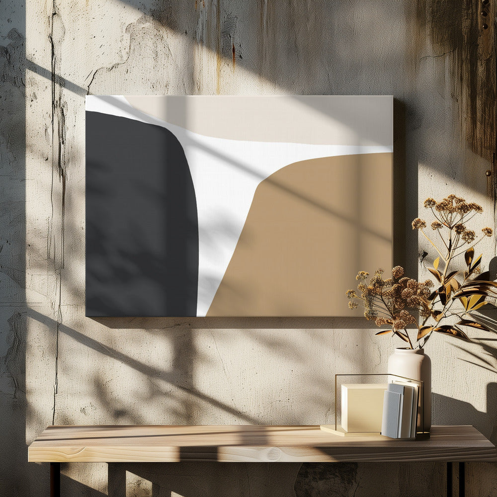 Geometrische Formen in neutralen Tönen | Leinwand
